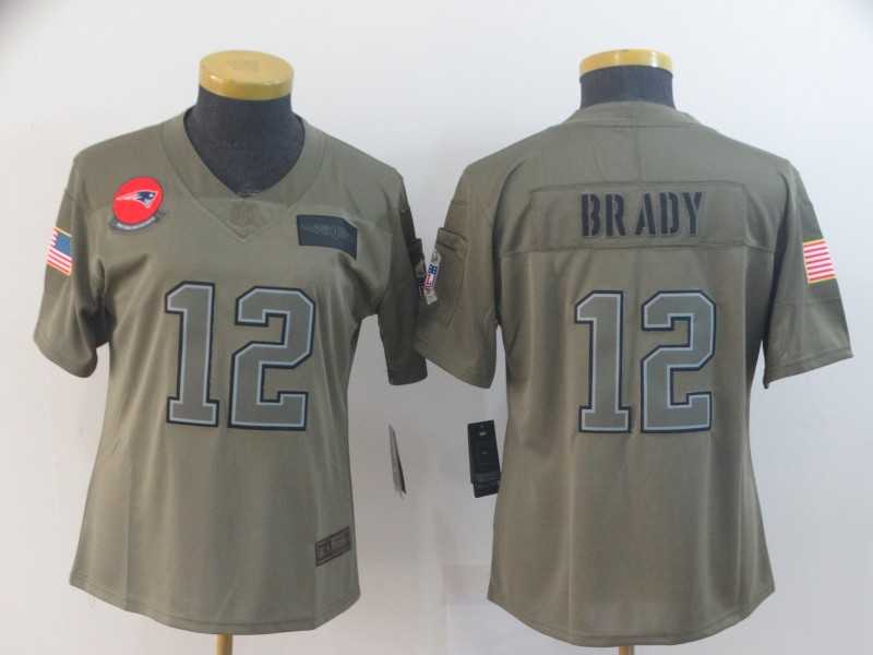 Women Nike Patriots 12 Tom Brady 2019 Olive Salute To Service Limited Jersey,We sell and wholesale Women Nike Patriots 12 Tom Brady 2019 Olive Salute To Service Limited Jersey on line form chian!